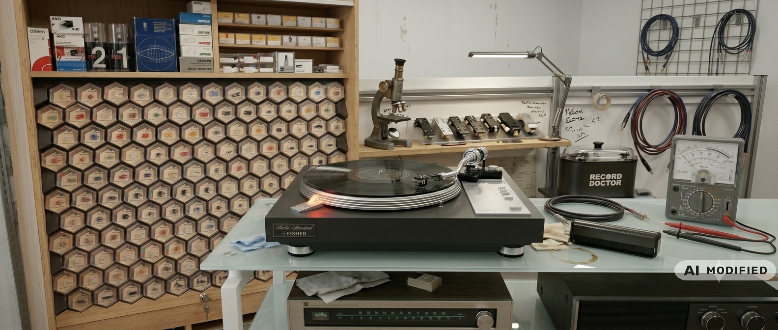 Prüfplatz für Plattenspieler-Ersatznadeln und Tonabnehmer – ARH Phono & Audio